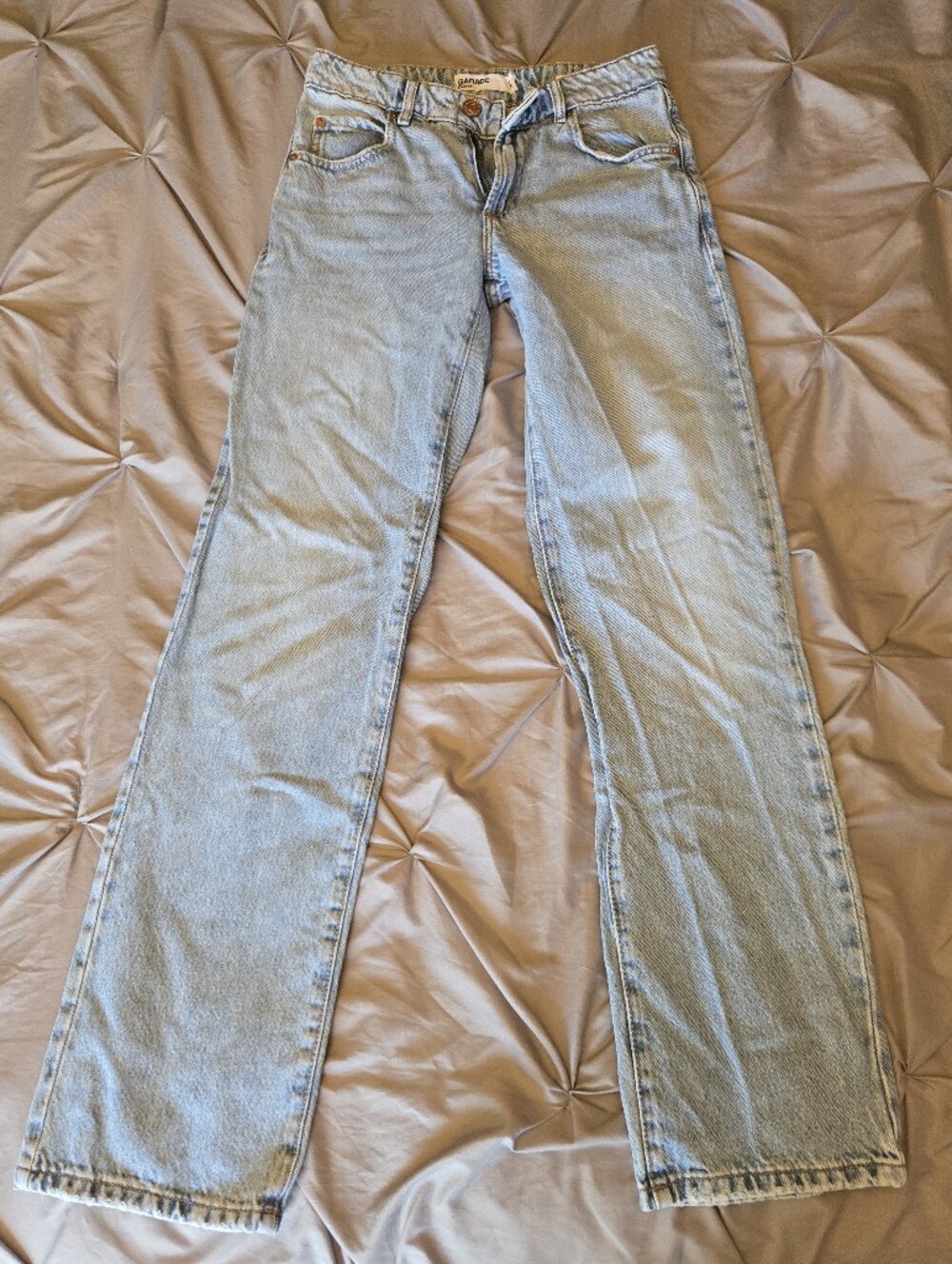 Garage Light Blue Straight Leg Jeans